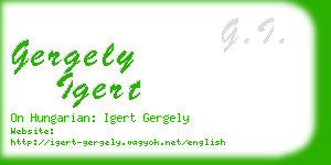 gergely igert business card